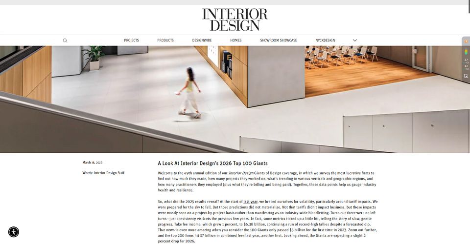 JE Furniture Headquarters Featured by Interior Design Magazine’s Top 100 Giants 2026